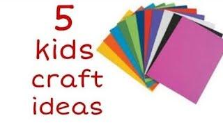 TOP 5 EASY KIDS PAPER CRAFT. COOL CRAFT. ORIGAMI. ART AND CRAFT WORK
