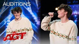 High School Football Star Thomas Day Performs "Break My Heart Again" - America's Got Talent 2020