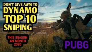 Don't give Awm To Dynamo Top 10 Sniping Moments | This Month August 2020 | PUBG MOBILE. |