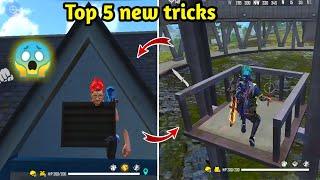 Top 5 new tricks in free fire || New hidden place - garena free fire