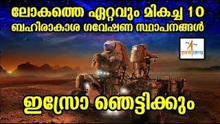 Top 10 Best Space agencies in the world ! ഏറ്റവും മികച്ച 10 ബഹിരാകാശ ഗവേഷണ സ്ഥാപനങ്ങള്‍