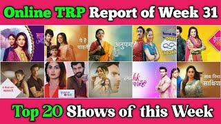 Online TRP Report of Week 31 : Top 20 Shows of this Week