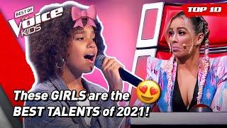 The BEST GIRL Blind Auditions of The Voice Kids 2021! | Top 10