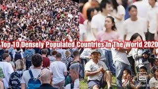 Top 10 Densely populated countries in the world with yearly change 2020