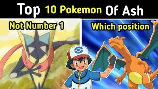 Top 10 Pokemon Of Ash || Greninja not at Number 1 Position