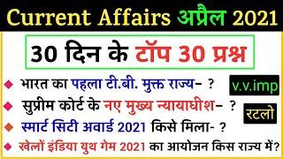 Important Current Affairs 2021 in hindi | April 2021 Current Affairs | RRC Group D, SSC and all