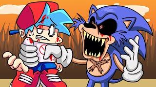 BOYFRIEND vs. SONIC.EXE?!  Friday Night Funkin' Logic | Cartoon Animation