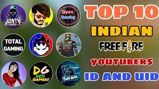 TOP 10 Free Fire Players UID || Free Fire Youtubers ID || Garena Free Fire ||