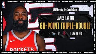 Magic @ Rockets: Harden notches first ever 60-point triple-double (Jan. 30, 2018) #NBATogetherLive