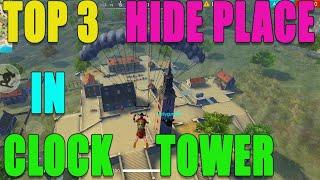 New Hide place in clock tower|| Free fire new/top hide place || Run Gaming Tamil