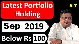 Rakesh Jhunjhunwala Latest Portfolio for Sep 2019 - Below Rs 100