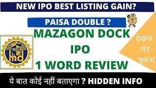 MAZAGON DOCK IPO REVIEW 