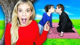 Spying on BEST FRIEND FIRST DATE with Her CRUSH! (Kissing to get Event Secret) | Rebecca Zamolo