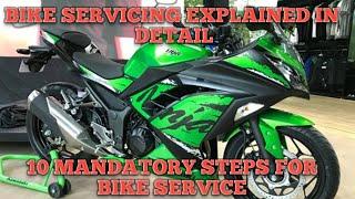 #vlog Kawasaki Ninja 300 5th Service With Cost Details Vlog|Top 10 Amazing Bike Service Steps/Tips