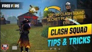 TOP 10 CLASH SQUAD SECRET PLACE IN FREE FIRE | TIPS AND TRICKS IN FREE FIRE