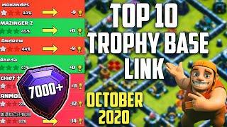 Th13 Anti 2 Star Legend League Base With Link October 2020 || Top 10 Best Trophy Pushing Bases Link