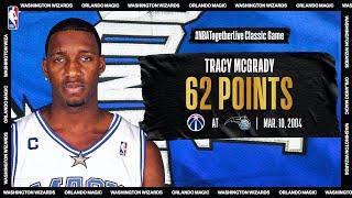 Wizards @ Magic: Tracy McGrady explodes for career-high 62 PTS on March 10, 2004 #NBATogetherLive