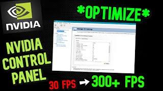 BEST 2020 NVIDIA Control Panel Settings (BOOST FPS / OPTIMIZE GPU)