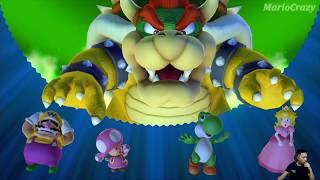 Mario Party 10 Mushroom Park Team Bowser vs Team Toadette, Peach, Wario, Yoshi | MARIO CRAZY