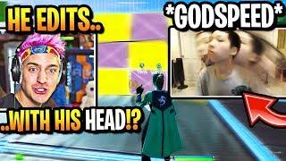 Everyone *CONFUSED* by the NEW *FASTEST* EDITOR in Fortnite! (HE EDITS WITH HIS HEAD!)