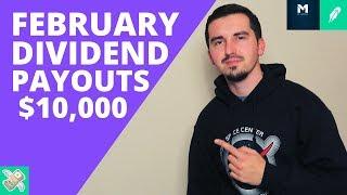 Robinhood & M1 Finance Paid Me ! Monthly Dividend Income | FEBRUARY 2020 | $10000 Portfolio