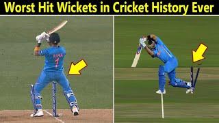 Top 10 Worst Hit Wickets in Cricket History Ever | Worst Cricket Dismissals | Hit Wicket Dismissals