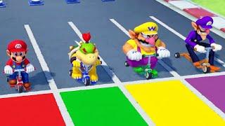 Super Mario Party - MiniGames - Mario vs Bowser Jr vs Wario vs Waluigi (Master Cpu)