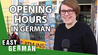 Talking about opening hours in German | Super Easy German (134)