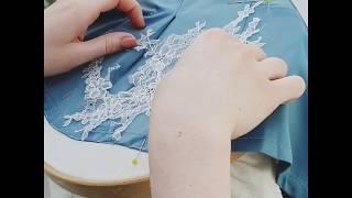 Stitch Along Lace Appliqué Repair Featuring Instagram Live Session