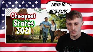 British Guy Reacting to The10 Cheapest States to Live in The USA