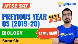 NTSE Previous Year Questions | Tamil Nadu | NTSE 2019-20 Biology | Class 10 | Sona Sir | Goprep