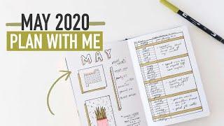 Bullet Journal MAY PLAN WITH ME 2020 | spring cleaning & meal ideas