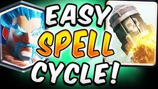 INSANE ROCKET CYCLE! ICE WIZARD XBOW DECK — Clash Royale