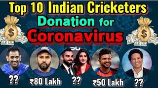 Top 10 Indian Cricketers Donated for Coronavirus | Cricketers helped poor people