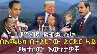 Ethiopia የግብፅ ድብቅ ሴራ በአሜሪካ በተደረገው ድርድር ላይ ያልተሰሙ እውነታዎች | GERD Egypt and Ethiopia