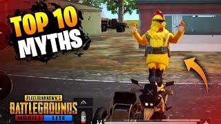 TOP 10 MYTHBUSTERS IN PUBG MOBILE LITE 