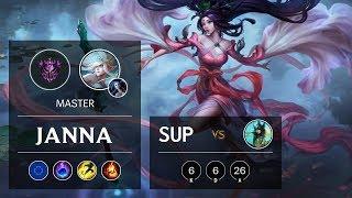 Janna Support vs Nami - EUNE Master Patch 10.1