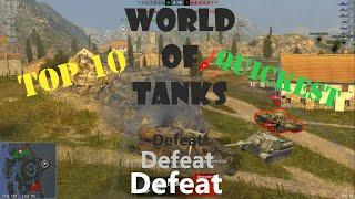 Top 10 Quick Defeats || World of Tank ( Blitz)