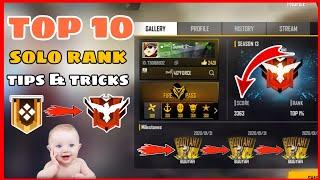 Free Fire || Top 10 Solo Rank Push Tips and Tricks Free Fire -4G Gamers