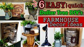 EASY & Quick Farmhouse DIY's | Home Decor Ideas | Dollar Tree DIY's