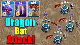 TH13 DragonBat Attack Strategy 2020! 7 Bat Spell 10 Red Dragon 19 Balloon Best 3star War Attack