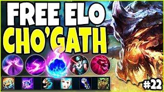 FREE ELO SEASON 10 CHO'GATH BUILD! LoL Meta Cho'Gath Season 10 Guide #22! Top ChoGath s10 Gameplay