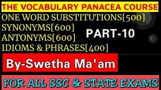 Top 500 One Word Substitutions [DAY-9]//ENGLISH VOCABULARY COURSE//Full Vocab Session//by Swetha Mam