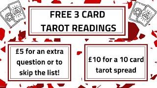 3 card tarot readings!