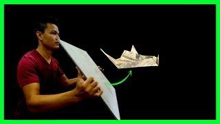 How to make anti gravity paper airplane in dollars | Cách gấp máy bay phản trọng lực bằng tiền đô la