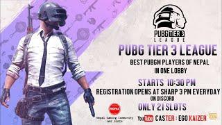 PUBG TIER 3 LEAGUE    •  PUBG Mobile • NGC SCRIMS