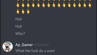 Middle finger prank on my friend on discord!