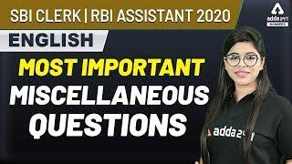 RBI Assistant 2020 | English |  Mock Test Based on Previous Year Papers
