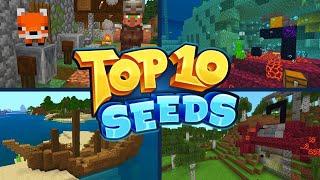 TOP 10 BEST NEW SEEDS For Minecraft 1.16 Bedrock Edition! (Pocket Edition, Xbox, PS4, Switch & W10)