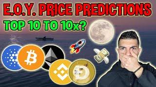 END OF YEAR REALISTIC PRICE PREDICTIONS FOR TOP 10 CRYPTOCURRENCIES!!!